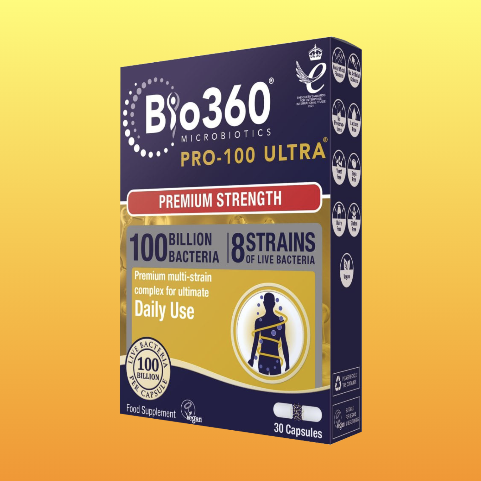 PRO-100 ULTRA ultra silné probiotikum pre rychlou a efektivně obnovu mikroflóry